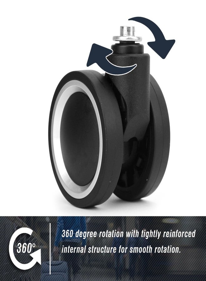 Zoofen Luggage Wheels Replacement 4 pcs Suitcase Replacement Wheels Wear-Resistant Spinner Wheels for Most Suitcase Repair(ZLN-A39,Black) - Image 3